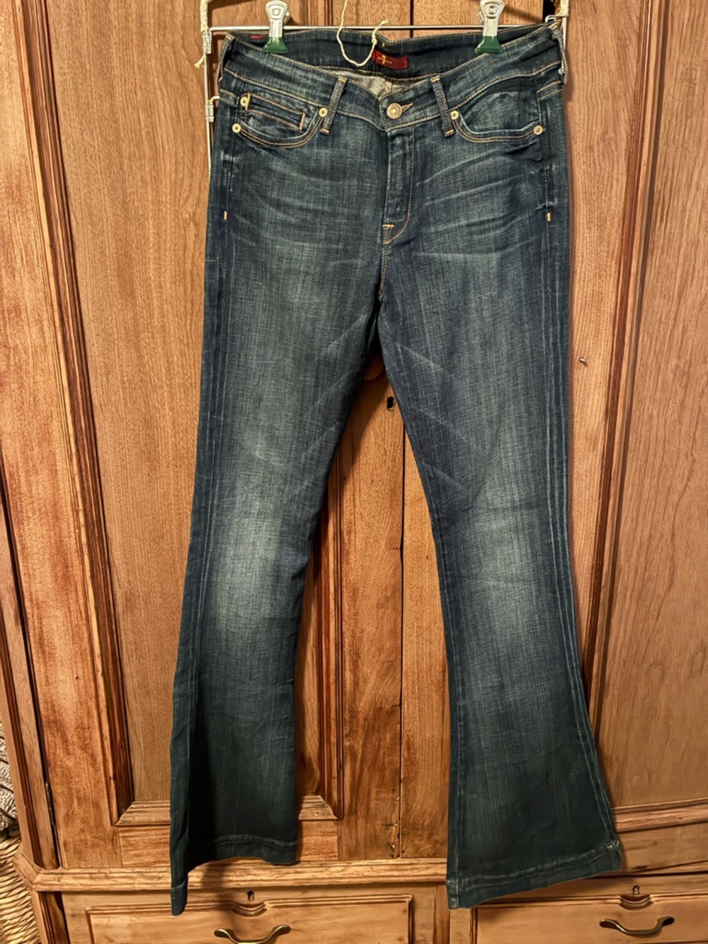 7 For All Mankind Dark Blue Flare Jeans